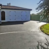 Accès de garage en graviers, enrobé et pavés aux Sables d’Olonne