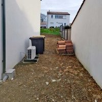 Préparation d'un aménagement de cour et accès garage aux Achards